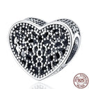 Zircon Heart Charm Pendant Sparkling Sterling Silver Jewelry Zircon Heart Charm Pendant Sparkling Sterling Silver Jewelry