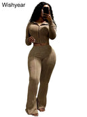 Retro Two Piece Pants Set For Women Sportswear Wash Outfit Retro Two Piece Pants Set For Women Sportswear Wash Outfit