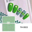 Marble Blue Nail Art Stickers Golden Wave Line Kit Set Marble Blue Nail Art Stickers Golden Wave Line Kit Set