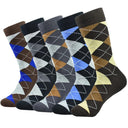 Stylish Black Argyle Crew Socks for Men Fun Comfortable 5-Pack Stylish Black Argyle Crew Socks for Men Fun Comfortable 5-Pack