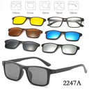Customizable 6-in-1 Polarized Clip-On Sunglasses for Men Customizable 6-in-1 Polarized Clip-On Sunglasses for Men