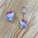Anime Hello Kitty And My Melody Keychain Set For Fans Anime Hello Kitty And My Melody Keychain Set For Fans