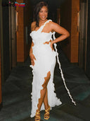 Flirty Ribbon Ruffles Bodycon Dress Summer Chic Statement Flirty Ribbon Ruffles Bodycon Dress Summer Chic Statement