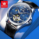 OLEVS Men's Hollow Flywheel Moon Phase Wristwatch Luxury Timepiece OLEVS Men's Hollow Flywheel Moon Phase Wristwatch Luxury Timepiece