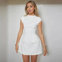 Solid Pocketed Mini Dress: Sophisticated Elegance & Charm Solid Pocketed Mini Dress: Sophisticated Elegance & Charm