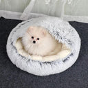 Winter Cozy Cat & Dog Bed 2-in-1 Plush Nest Small Pets Winter Cozy Cat & Dog Bed 2-in-1 Plush Nest Small Pets