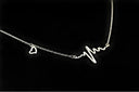 Simple Wave Heart Necklace Chic Ecg Pulse Charm Pendant Simple Wave Heart Necklace Chic Ecg Pulse Charm Pendant
