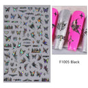 Butterfly and Fruit Nail Sticker Set with 5D Floral Designs Butterfly and Fruit Nail Sticker Set with 5D Floral Designs