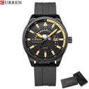 CURREN Men's Luxury Silicone Band Fashion Watch Stylish Wristwatch CURREN Men's Luxury Silicone Band Fashion Watch Stylish Wristwatch