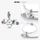 925 Silver Charm Bracelet with Zircon Pendant Beads DIY Jewelry 925 Silver Charm Bracelet with Zircon Pendant Beads DIY Jewelry