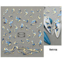 Fantasy Butterfly Nail Decals - Silver Holographic Flames Fantasy Butterfly Nail Decals - Silver Holographic Flames