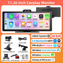 11.26 Inch 4K Dash Cam DVR Pro Dual Lens GPS Navigation CarPlay Android Auto 11.26 Inch 4K Dash Cam DVR Pro Dual Lens GPS Navigation CarPlay Android Auto