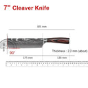 Laser Etched Stainless Steel Chef Cleaver Multi Purpose Laser Etched Stainless Steel Chef Cleaver Multi Purpose