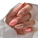 24 Pcs Square Head Coffin Pink Matte French Fake Nails Set 24 Pcs Square Head Coffin Pink Matte French Fake Nails Set