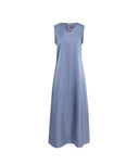 Satin Maxi Dress: Silk Blend Elegance with V-Neckline Satin Maxi Dress: Silk Blend Elegance with V-Neckline