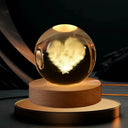 3D Crystal Ball Light Carving Solar System Night Light LED 3D Crystal Ball Light Carving Solar System Night Light LED