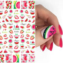 Butterfly and Fruit Nail Sticker Set with 5D Floral Designs Butterfly and Fruit Nail Sticker Set with 5D Floral Designs