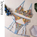 Floral Lace Lingerie Set Elegant Intimate Wear for Women Floral Lace Lingerie Set Elegant Intimate Wear for Women
