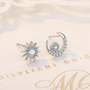 Starlight Elegance Silver Star Stud Earrings Dazzling Zircon Design Starlight Elegance Silver Star Stud Earrings Dazzling Zircon Design