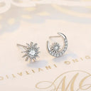 Starlight Elegance Sterling Silver Star Stud Earrings Zircon Starlight Elegance Sterling Silver Star Stud Earrings Zircon