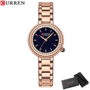 CURREN Ladies Quartz Wristwatch: Elegant Steel Timepiece CURREN Ladies Quartz Wristwatch: Elegant Steel Timepiece