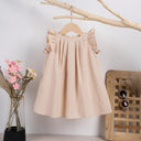 Korean Style Baby Girl Dress with Adorable Flying Sleeves Korean Style Baby Girl Dress with Adorable Flying Sleeves