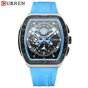 Mens Colorful Multi Functional Tonneau Quartz Watch Mens Colorful Multi Functional Tonneau Quartz Watch
