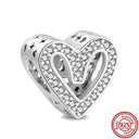 Crown Flowers Heart Silver Bead Charm Pandora Accessory Crown Flowers Heart Silver Bead Charm Pandora Accessory