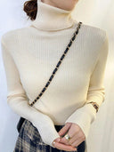 Cozy Chic Slim Fit Turtleneck Sweater for Fall Fashion Cozy Chic Slim Fit Turtleneck Sweater for Fall Fashion