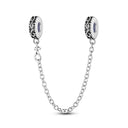 New 925 Sterling Silver Plated Butterfly Daisy Safety Chain Bead New 925 Sterling Silver Plated Butterfly Daisy Safety Chain Bead