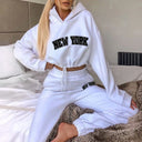 Womens 2 Pieces Suit Hooded Print Pullover Tracksuit Set Womens 2 Pieces Suit Hooded Print Pullover Tracksuit Set