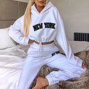 Womens Hooded Print Tracksuit Set Two Piece Pullover Womens Hooded Print Tracksuit Set Two Piece Pullover