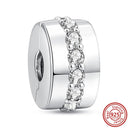 Crown Flowers Heart Silver Bead Charm Elegant Pandora Accessory Crown Flowers Heart Silver Bead Charm Elegant Pandora Accessory