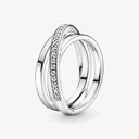 925 Sterling Silver Crossover Love Ring Gift For Her 925 Sterling Silver Crossover Love Ring Gift For Her