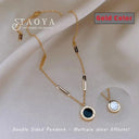 Stylish Stainless Steel Roman Digital Pendant Necklace Stylish Stainless Steel Roman Digital Pendant Necklace