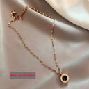 Stylish Stainless Steel Roman Digital Pendant Necklace Stylish Stainless Steel Roman Digital Pendant Necklace