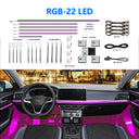 Vivid 22 In 1 RGB Car Ambient Lights Kit With 213 Colors For BMW Audi Glow Vivid 22 In 1 RGB Car Ambient Lights Kit With 213 Colors For BMW Audi Glow