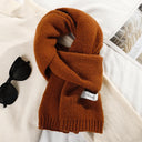 Women's Solid Color Wool Knitted Warm Thickened Scarf Gaiter Women's Solid Color Wool Knitted Warm Thickened Scarf Gaiter