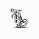 925 Sterling Silver Zircon Vine 26 Letters Pendants Bead 925 Sterling Silver Zircon Vine 26 Letters Pendants Bead