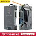 Customize Name Wallet For Men Slim Aluminum RFID Blocking Customize Name Wallet For Men Slim Aluminum RFID Blocking