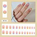 24pcs Box Ballerina Nail Tip Purple Floral False Nails 24pcs Box Ballerina Nail Tip Purple Floral False Nails