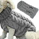 Winter Pet Sweater: Stylish High Collar Solid Color XS to XL Winter Pet Sweater: Stylish High Collar Solid Color XS to XL