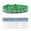 Leather Personalized Pet Collar with Rhinestone Letters for Dogs Leather Personalized Pet Collar with Rhinestone Letters for Dogs