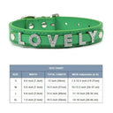 Leather Personalized Pet Collar With Rhinestone Letters Leather Personalized Pet Collar With Rhinestone Letters