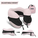 Memory Foam U-Shape Travel Pillow with Adjustable Support Memory Foam U-Shape Travel Pillow with Adjustable Support