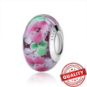 Colorful Heart Murano Glass Charm Sterling Silver Pandora Colorful Heart Murano Glass Charm Sterling Silver Pandora