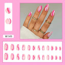 Purple Floral Ballerina Nail Tips 24pcs False Nails Box Purple Floral Ballerina Nail Tips 24pcs False Nails Box