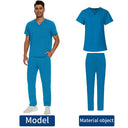Men's Scrubs Medical Uniform Lab Set V-neck Doctor Overalls Men's Scrubs Medical Uniform Lab Set V-neck Doctor Overalls