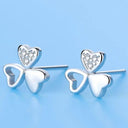 Starlight Elegance Silver Star Stud Earrings Dazzling Zircon Design Starlight Elegance Silver Star Stud Earrings Dazzling Zircon Design