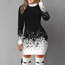 Chic Snowflake Bodycon Dress For Christmas Celebrations Chic Snowflake Bodycon Dress For Christmas Celebrations